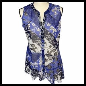 INC international Concepts Asymmetrical Sheer Top